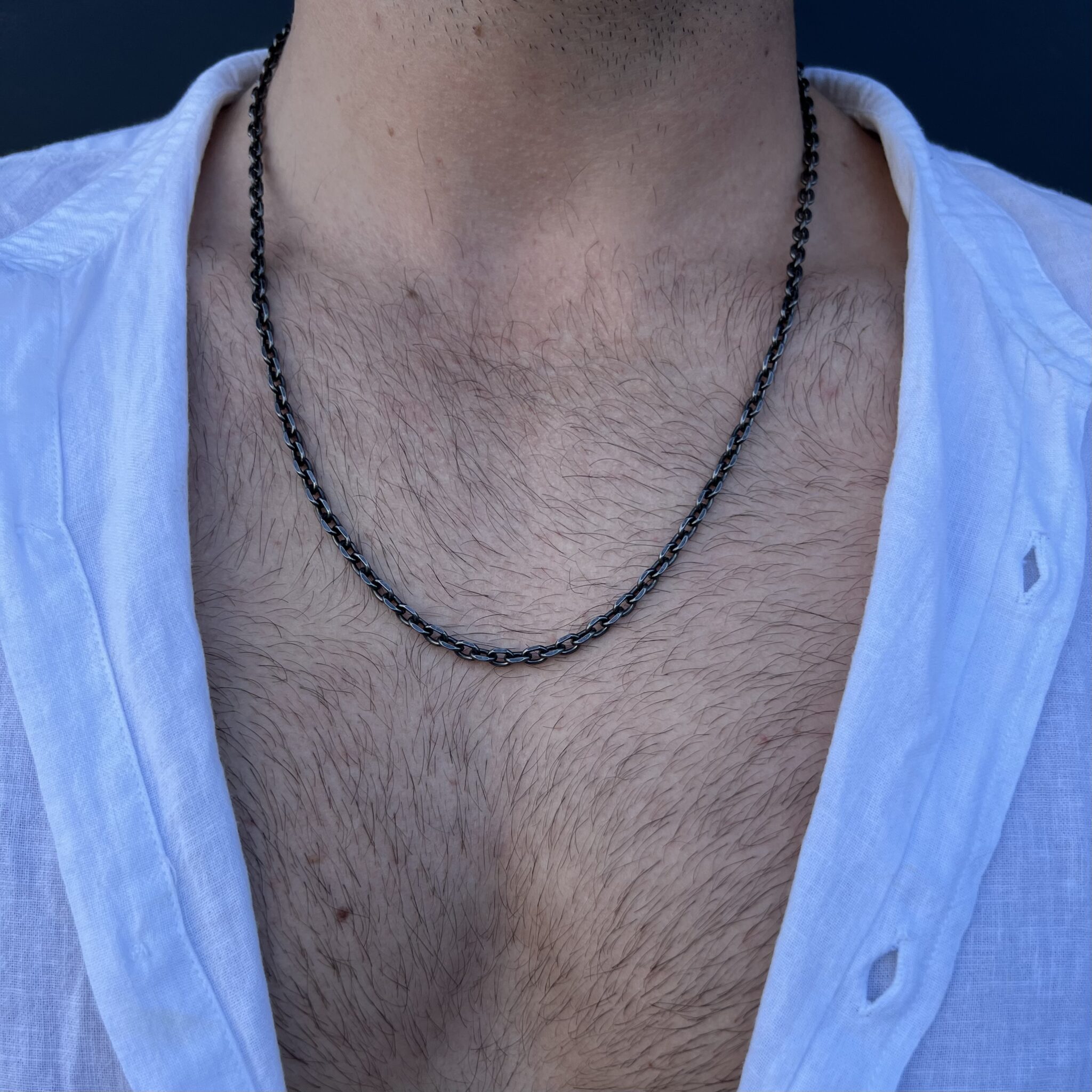 IMG_9247 שרשרת חוליות ברונו שחור – תמונה 1